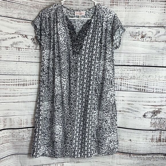 Stan Herman Sleep Shirt Womens Small v neck cap sleeve - Picture 3 of 9